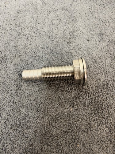 Barbed through hull fitting - through,